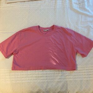 Zara Vibrant Pink Crew Neck Tee